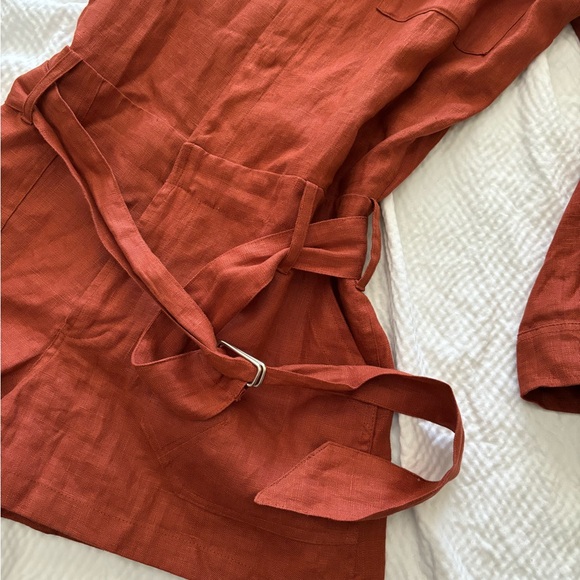 Mikoh Linen Utilitarian Style Short Romper - Picture 5 of 14